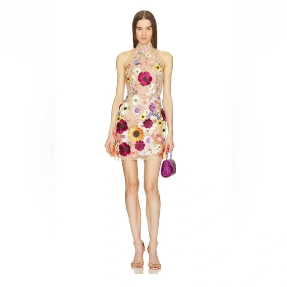 Milly Hariet Floralis Embroidered Mini Dress size 2 NWT! Retail $525